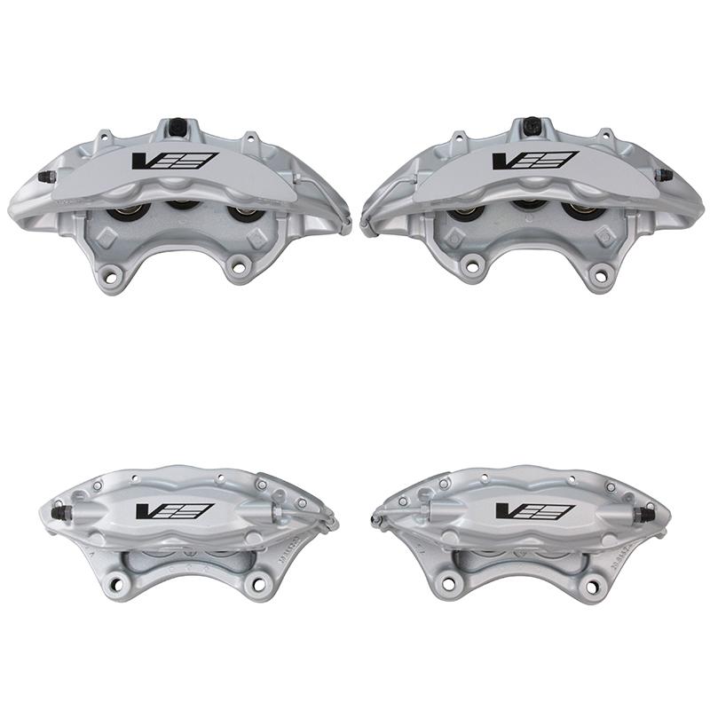 Front 6 Piston and Rear 4 Piston Brembo CTS-V Calipers, Gloss Silver V///