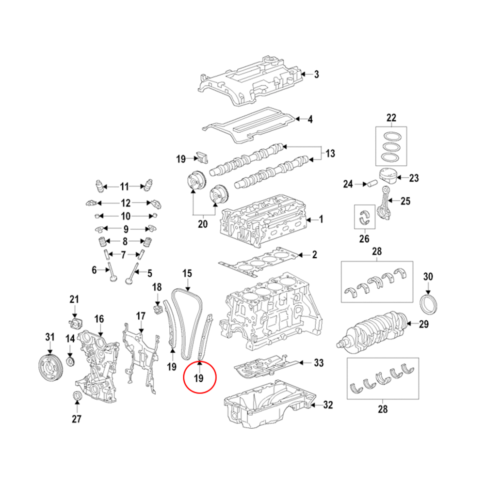 ZZP 1.4L Timing Chain Guide